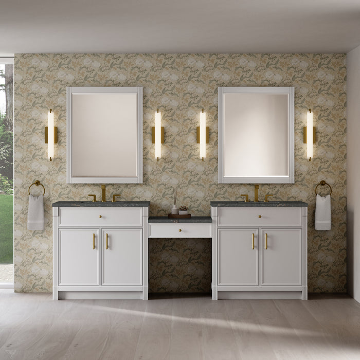 James Martin Vanities Bellshire 96" Dual Vanity Set with 24" Make-Up Counter