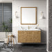 James Martin Laurent 48" Single Bathroom Vanity in Light Natural Oak, shown in a bathroom setting