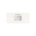 48" Single Radius Cut Widespread, 3 CM White Zeus Silestone w/ Sink
