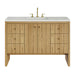 Hudson 48" Single Vanity, Honey Oak w/ 3 CM Victorian Silver Silestone Top w/FreePower Wireless Charger