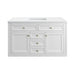 Chicago 48" Single Vanity, Glossy White, w/ 3 CM White Zeus Silestone® Top