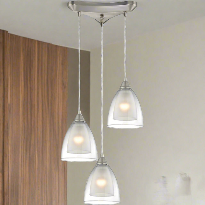 Elk Lighting Layers Satin Nickel Configurable Multi Pendant