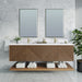James Martin Marcello 72" Double Bathroom Vanity in Chestnut, shown in a bathroom setting