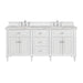 Lorelai 72" Double Vanity, Bright White w/ 3 CM Ethereal Noctis Silestone Top