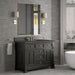 Brookfield 48" Single Vanity, Pecan, w/ 3 CM Tajnar Eclos Top w/FreePower Wireless Charger