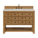 Malibu 48" Single Vanity, Amber Birch, w/ 3 CM Siberian Silestone Top