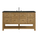 Breckenridge 60" Single Vanity, Light Natural Oak, w/ 3 CM Carrara Marble Top