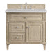 Lorelai 36" Single Vanity, Whitewashed Oak w/ 3 CM Eternal Jasmine Pearl Silestone Top