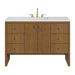 Hudson 48" Single Vanity, Honey Oak w/ 3 CM White Zeus Silestone Top