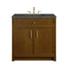 Bellshire 36" Single Vanity, Honey Oak w/ 3 CM Parisien Bleu Silestone Top