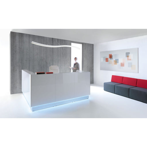 MDD Linea Modern Modular Reception Desk 111.9" x 33.4" LIN43