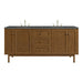 Laurent 72" Double Vanity, Honey Oak w/ 3 CM Parisien Bleu Silestone Top