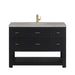 Lucian 48" Single Vanity, Carbon Oak w/ 3 CM Victorian Silver Silestone Top