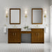 James Martin Vanities Bellshire 84" Dual Vanity Set with 24" Make-Up Counter