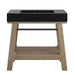 Auburn 36" Single Sink Console, Weathered Timber w/ Black Matte Mineral Composite Stone Top