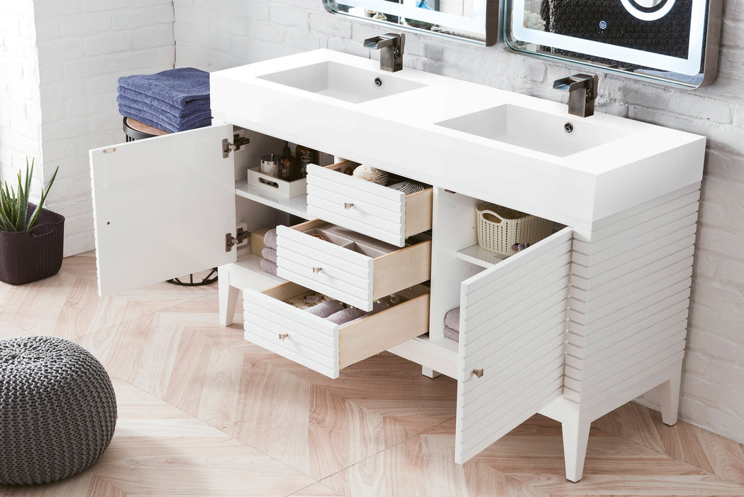 James Martin Linear 59" Double Bathroom Vanity