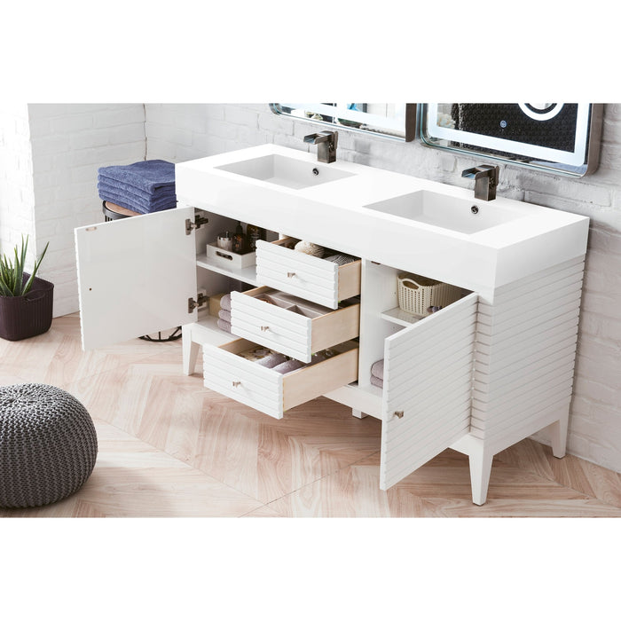 James Martin Vanities Linear 59" Double Bathroom Vanity