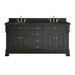 Brookfield 72" Double Vanity, Black Onyx, w/ 3 CM Phantome Eclos Top