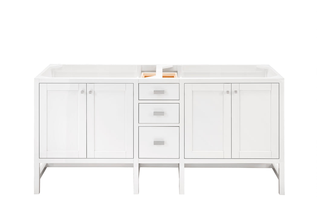 Addison 72" Double Vanity Cabinet, Glossy White