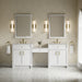 James Martin Vanities Bellshire 84" Dual Vanity Set with 24" Make-Up Counter