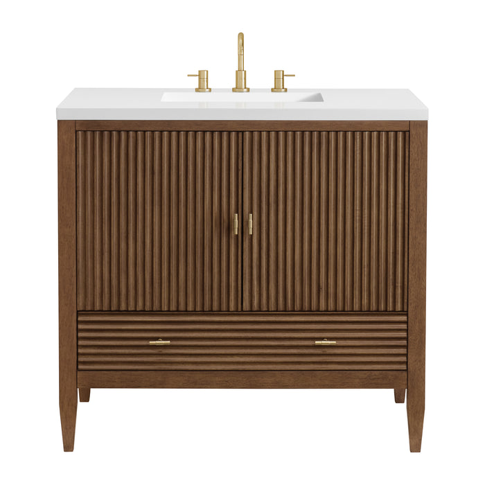 Myrrin 36" Vanity, Mid Century Walnut