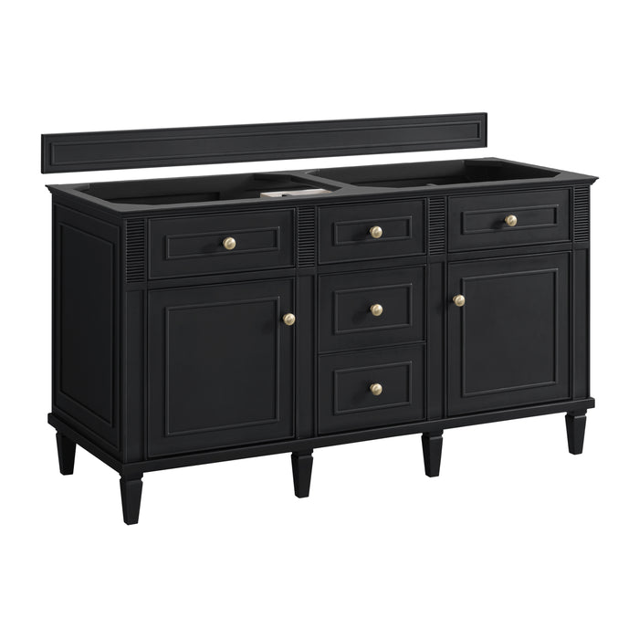 Lorelai 60" Double Vanity, Mid-Century Walnut w/ 3 CM Victorian Silver Silestone Top