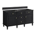 Lorelai 60" Double Vanity, Mid-Century Walnut w/ 3 CM Victorian Silver Silestone Top