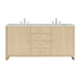 Gracyn 72" Double Vanity, Coastal Driftwood, w/ 3 CM Siberian Silestone Top w/FreePower Wireless Charger