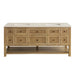 Breckenridge 72" Double Vanity, Light Natural Oak w/ 3 CM Charcoal Soapstone Top