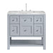 Breckenridge 36" Single Vanity, Serenity Blue, w/ 3 CM Carrara Marble Top