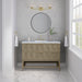 Emmeline 48" Single Vanity, Pebble Oak, w/ 3 CM Tajnar Eclos Top w/FreePower Wireless Charger