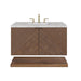 Marcello 36" Single Vanity, Chestnut w/ 3 CM Victorian Silver Top