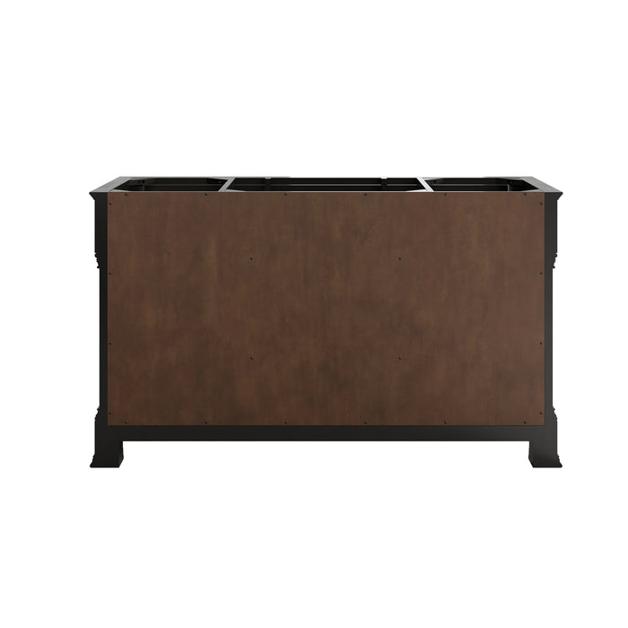 Brookfield 60" Single Vanity, Pecan w/ 3 CM Carrara White Marble Top