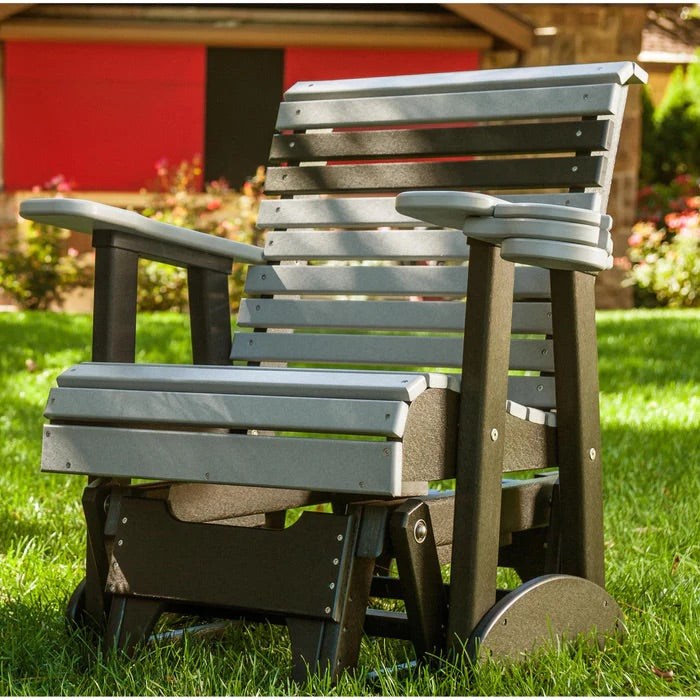 LuxCraft 2' Plain Rollback Poly Glider Chair