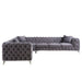 Acme Furniture Wugtyx Sectional - Lf Loveseat W/1 Pillow in Dark Gray Velvet LV00335-1