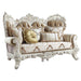 Acme Furniture Vanaheim Loveseat W/5 Pillows-Seat in Fabric & Antique White Finish LV00804-2