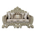 Acme Furniture Sorina Loveseat - Base in Velvet, Fabric & Antique Gold Finish LV01206-2