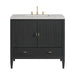 Myrrin 36" Vanity, Carbon Oak w/ 3 CM Eternal Jasmine Pearl Silestone Top