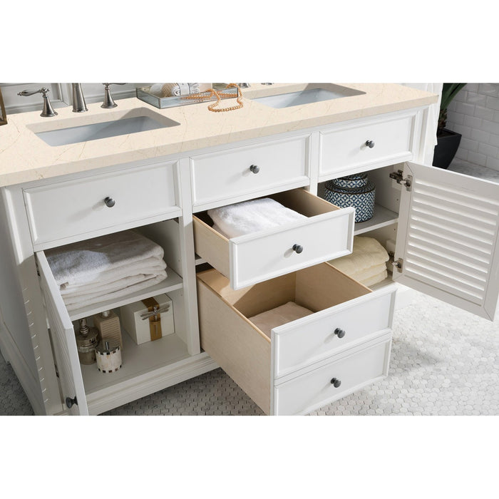 James Martin Vanities Savannah 60" Bright White Double Vanity