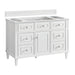 Lorelai 48" Single Vanity, Light Natural Oak w/ 3 CM Carrara White Marble Top