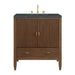 Myrrin 30" Single Vanity, Mid-Century Walnut w/ 3 CM Charcoal Soapstone Silestone Top