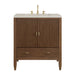 Myrrin 30" Single Vanity, Mid-Century Walnut w/ 3 CM Siberian Silestone Top
