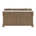 Brookfield 72" Double Vanity, Honey Oak w/ 3 CM Parisien Bleu Silestone Top w/ FreePower Wireless Charger