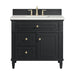Lorelai 36" Single Vanity, Black Onyx w/ 3 CM Lime Delight Silestone Top