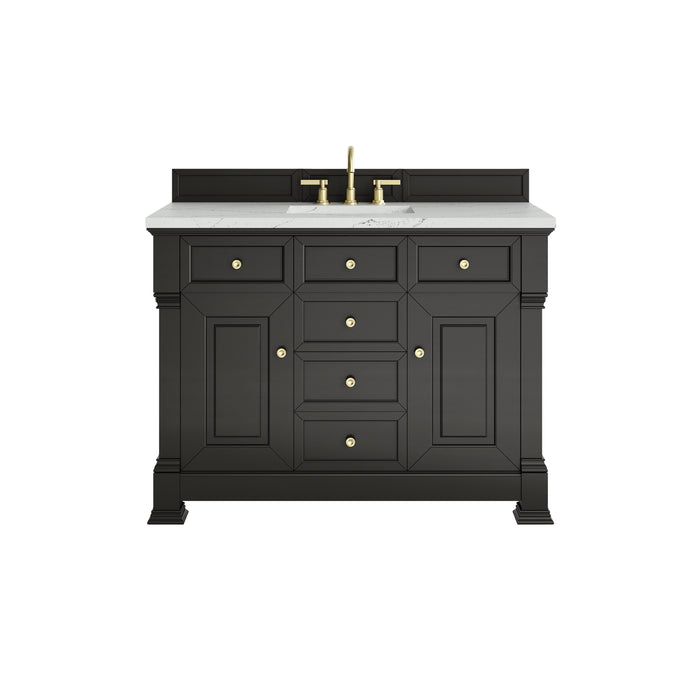 Brookfield 48" Single Vanity, Black Onyx w/ 3 CM Ethereal Noctis Silestone Top