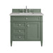 Brittany 36" Single Vanity, Smokey Celadon w/ 3 CM Eternal Jasmine Pearl Top