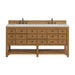 Malibu 72" Double Vanity, Amber Birch, w/ 3 CM Siberian Silestone Top