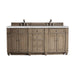 Bristol 72" Double Vanity, Whitewashed Walnut w/ 3 CM White Zeus Silestone Top