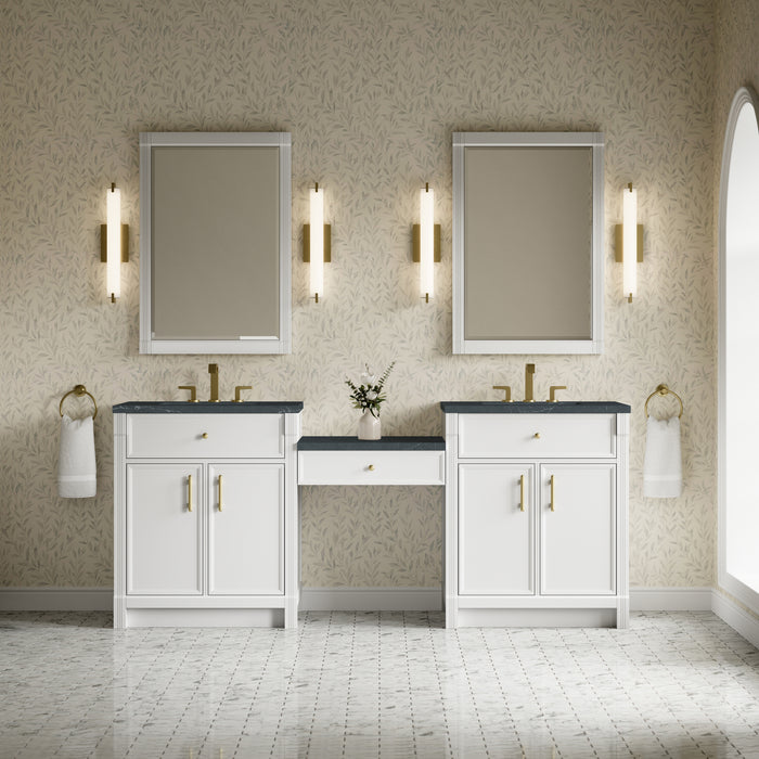 James Martin Vanities Bellshire 84" Dual Vanity Set with 24" Make-Up Counter