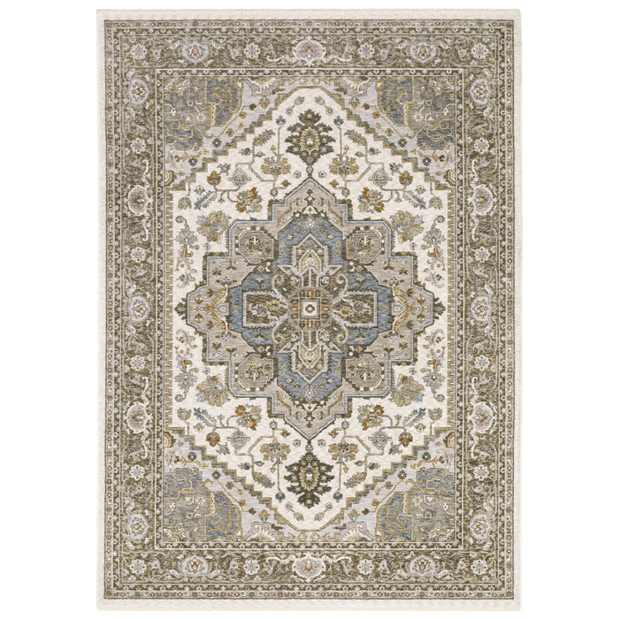 Oriental Weavers Maharaja 1144Y Ivory/ Gold 7'10"" x 10'10"" Indoor Area Rug M1144Y240340ST